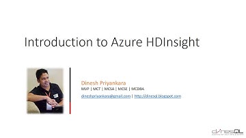 Introduction to Azure HDInsight