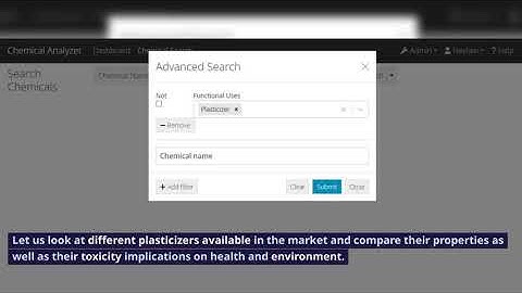 Using Chemical Analyzer Advanced Search feature to find better chemicals