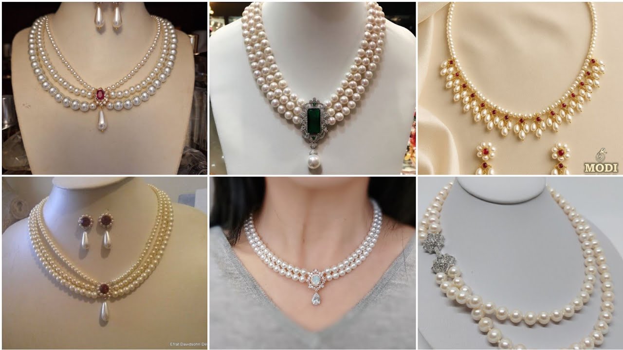 Trendy pearl jewellery designs 🐚|| original pearl jewellery video|| #shortvideo #jewellery #pearl 