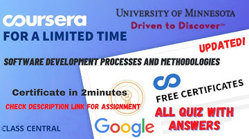 Software Development Processes and Methodologies,(week-1-4) All Quiz Answers.#coursera #quiztime #mr