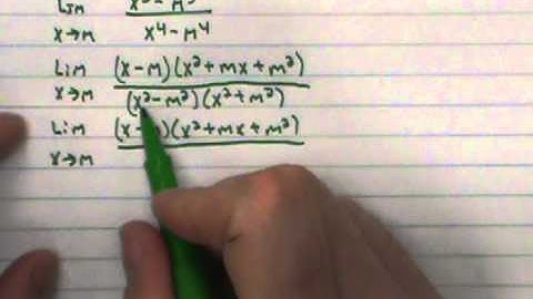 Finding Limits Involving Difference of Cubes.MPG
