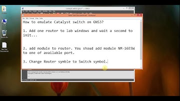 How to Emulate a Catalyst Switch in GNS3