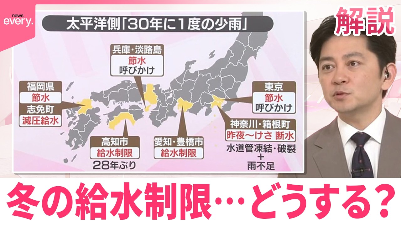 【#みんなのギモン】太平洋側30年に1度「記録的少雨」 冬の給水制限…どうする？
