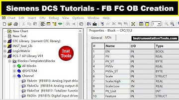 Siemens DCS Tutorials - FB FC OB Creation and IO card adding in HW CFC Editor