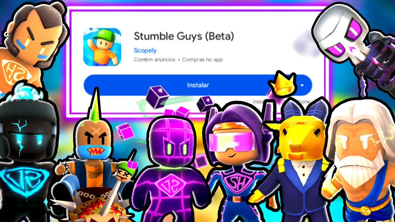 Guia completo para o novo Beta 0.48.1 com novos mapas e torneio X com Block  Dash lendário - Stumble Guys