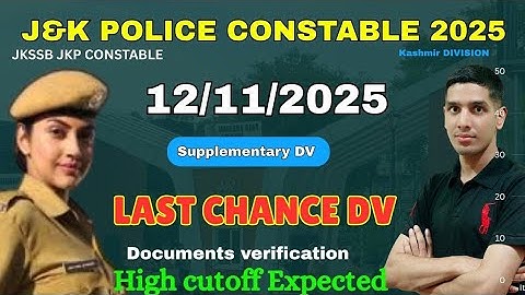 Last chance for jkp constable documents verification #jkssb 