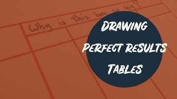 How to draw perfect results tables