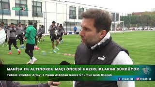Manisa Fk Altınordu Maçı Öncesi Hazırlıklarını Sürdürüyor