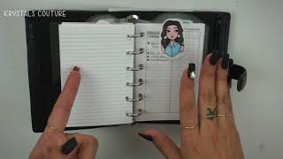 Vlogtober: Pocket Finsbury Filofax Flip Through. Minimalist & Functional Planning| Krystal's Couture