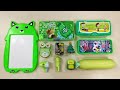 Ultimate Fancy Green Stationery Collection - pencil box, writing board, sharpener, School Stationery