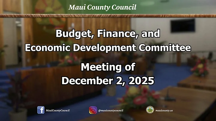 BFED Committee Meeting of December 2, 2025