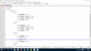 How to create a Table with html/css Table Part 1