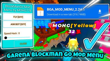 Garena blockman go mod menu version 2.24.1 download link ☠️😏