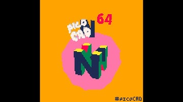 N64 Logo making of timelapse in #picoCAD