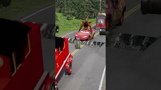 Funny Cars Crossing Speed Bump, Bollard & Cannons | BeamNG.Drive