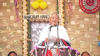 Live speech by Dr.Ramkuiwangbe Newme, Patron ZHA N.E.I Af Hangrum Conference