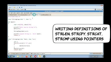 Simulation of strlen, strcpy, strcat, strcmp using Pointers | Programming in C