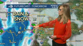 Cooler temps with rain and snow arriving Monday