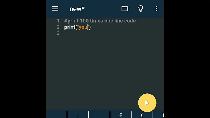 Print 100 Times One Line Code in Python