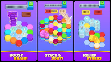 Hexa Stack Collect Game Android Gameplay