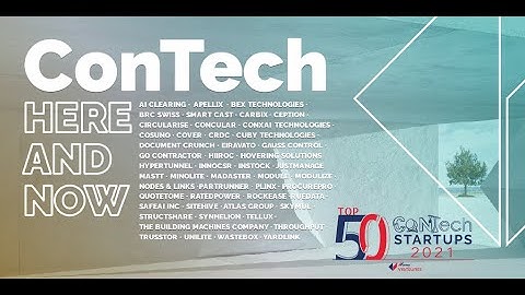 Top 50 Contech Startups 2021