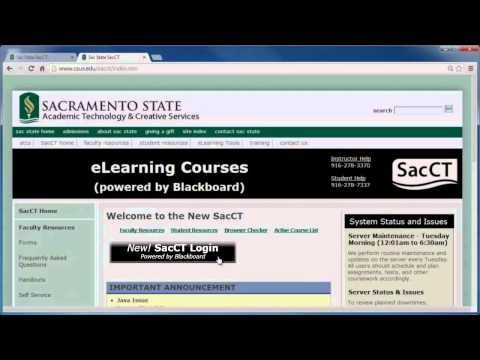 Access SacCT Courses