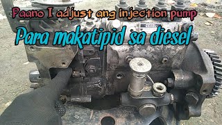 Injection pump how to adjust fuel screw (tagalog)
