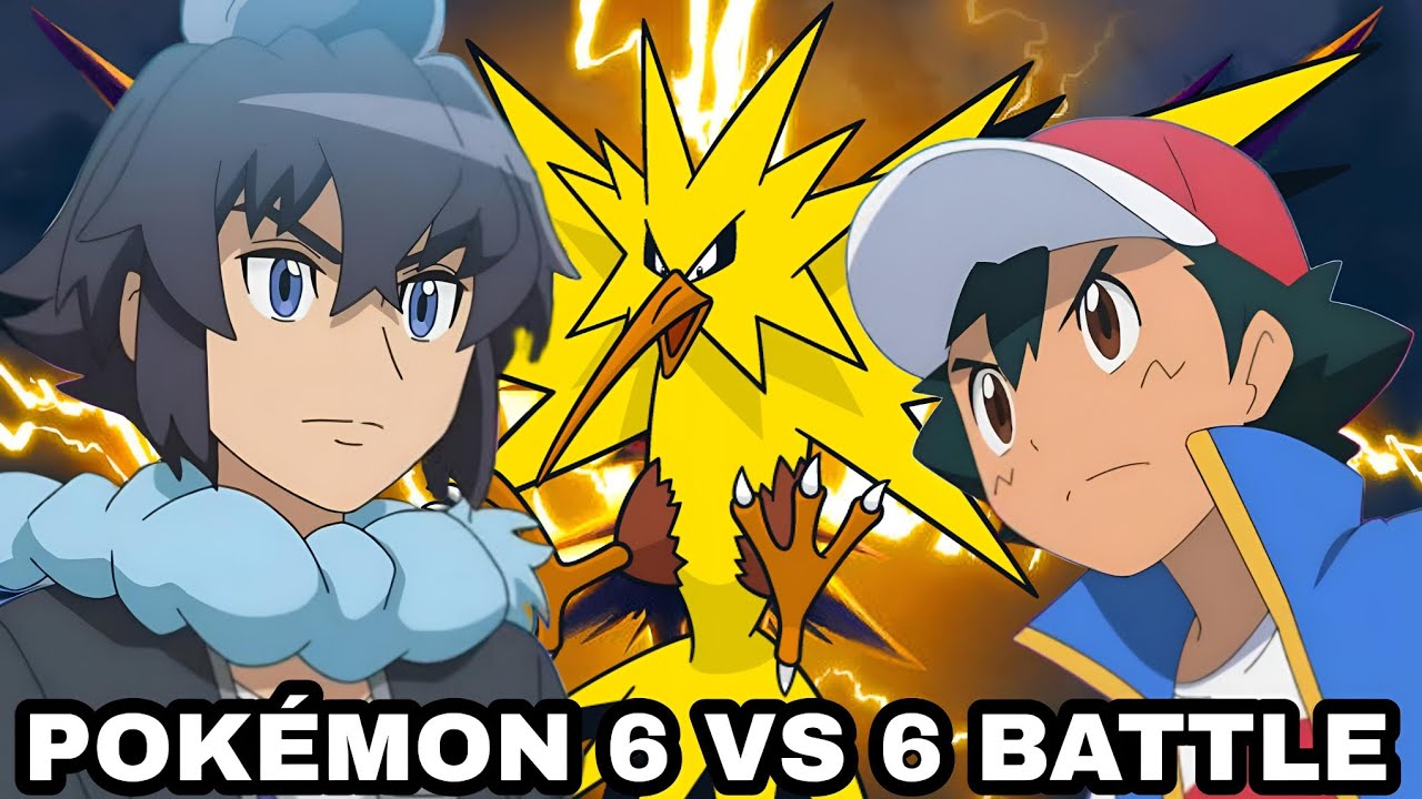 Ash Ketchum Goes Head-to-Head with Zapdos in Epic Six vs Six Battle!
