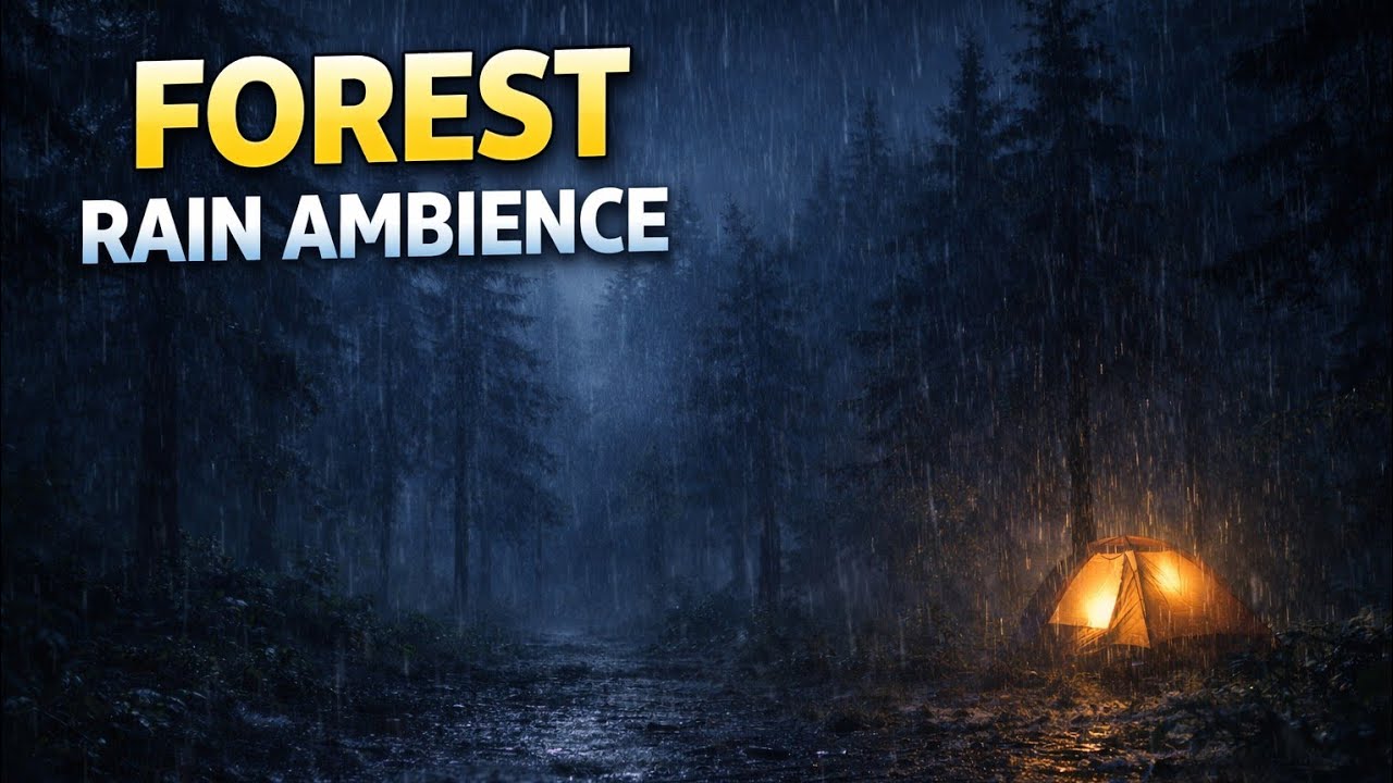 Rain Sound For Sleep|10 hour Rain Ambience #insomnia #instantsleep  #forestambience  #relaxing
