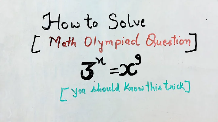 A Nice Math Olympiad Exponential Equation 3^x = X^9