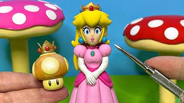 Making Princess Peach from Super Mario | Polymer Clay