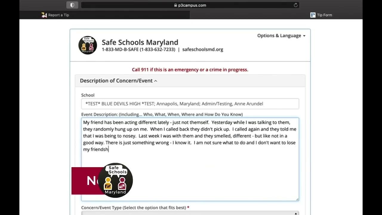 How to Submit an Anonymous Report Using Safe Schools Maryland YouTube