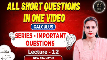 Important Short Questions in 1 Video | Calculus Sem- 1 | New Era Maths Classes