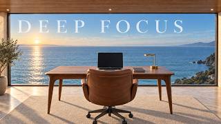 Deep Focus Ambient Music for Work & Study | Ocean Morning