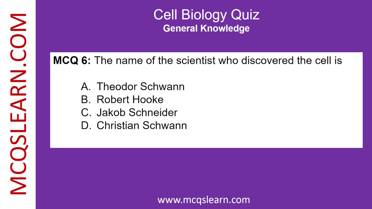 Cell Biology Quiz - MCQsLearn Free Videos - YouTube