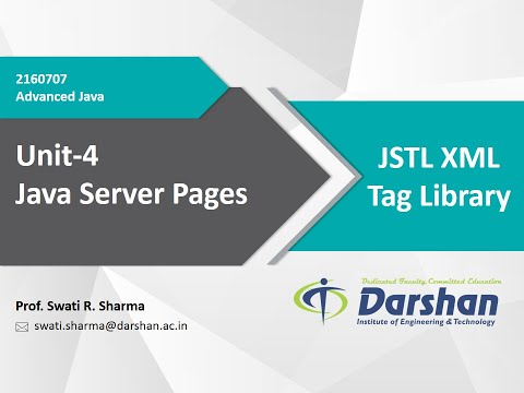 Unit-4(3): JSP Standard Tag Libraries - JSP XML Processing