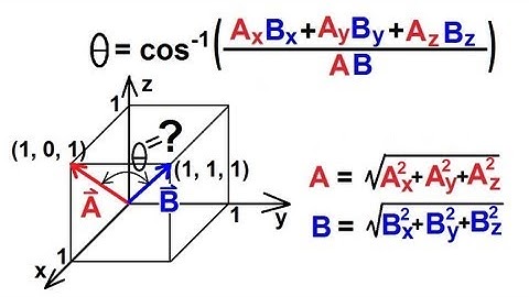 Physics 1 - Vectors (20 of 21) Finding The Angle Between 2 Vectors