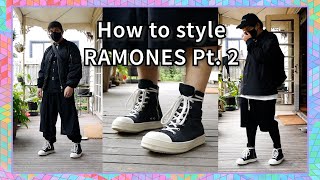 How To Style Rick Owens Ramones Pt. 2 - 7 Looks Mens Fashion Tips Advice