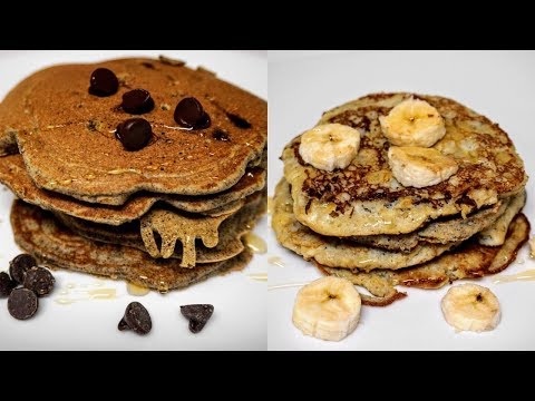 Peanut Butter Chocolate Chip Pancake | Flourless Banana Pancakes(gluten free, dairy free)