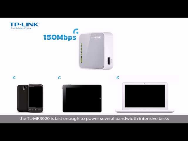 TP-Link N150 Wireless 3G/4G Portable Router with Access Point/WISP/Router  Modes (TL-MR3020)