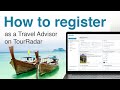 How to register as a travel advisor on tourradar