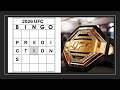 My 2026 UFC Bingo Card Predictions