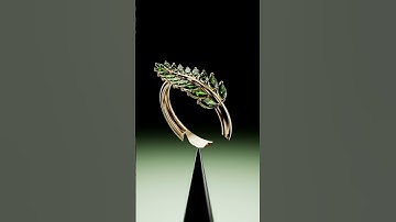 Leaf Diamond Ring Render with Cinema 4D and Redshift | #shorts