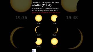 ¡ Prepárate para el espectáculo cósmico del eclipse solar del 12 de agosto de 2026 ! Como se verá ?