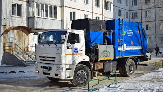 Мусоровоз МК-4554-06 на шасси КамАЗ-53605-A5 (В 671 ЕА 122). / KAMAZ garbage truck.