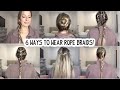 6 WAYS TO WEAR ROPE BRAIDS! | SHORT, MEDIUM, AND LONG HAIRSTYLES