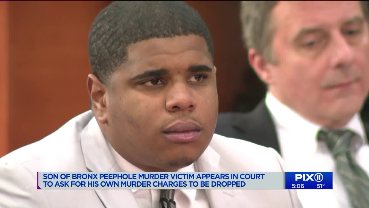 Son of Bronx peephole murder victim asks for his own murder charges to be dropped