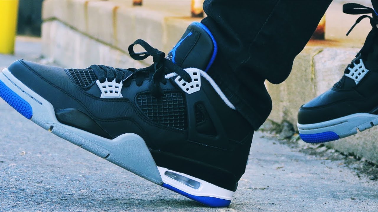 jordan 4 motorsport alternate on feet