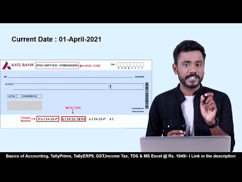 TallyPrime-An Introduction to Post Dated Cheques Management I Vedanta Educational Academy