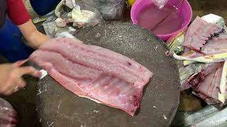 Walking around Asian Market | Fish Cutting and Filleting Skill | FLV Official